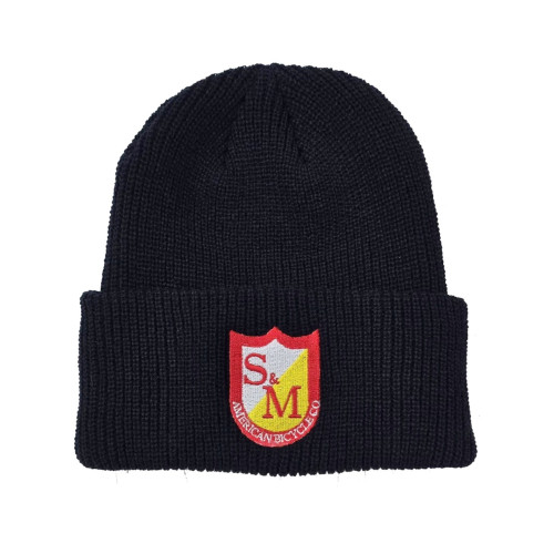 S&M RIBBED Cuffed Beanie Black