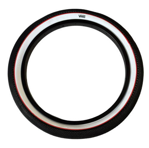 Cult VANS Tyre Black/ White Wall/ Red Stripe