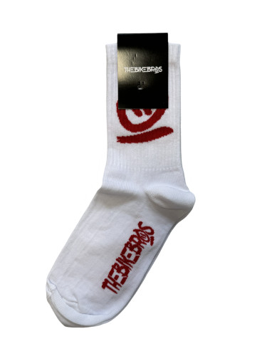 Thebikebros BIG HEAD Light Socks White/Red